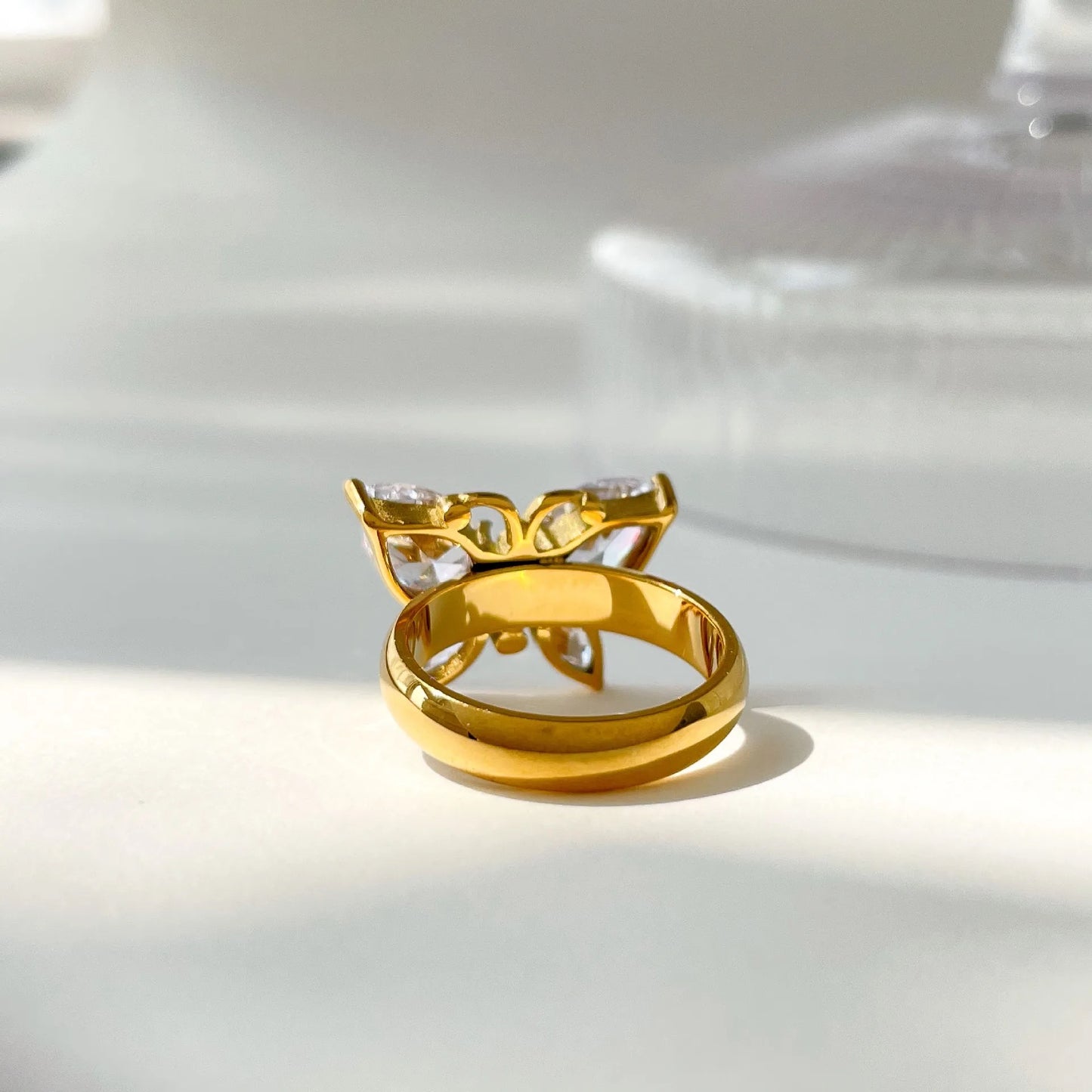 Golden Butterfly Ring