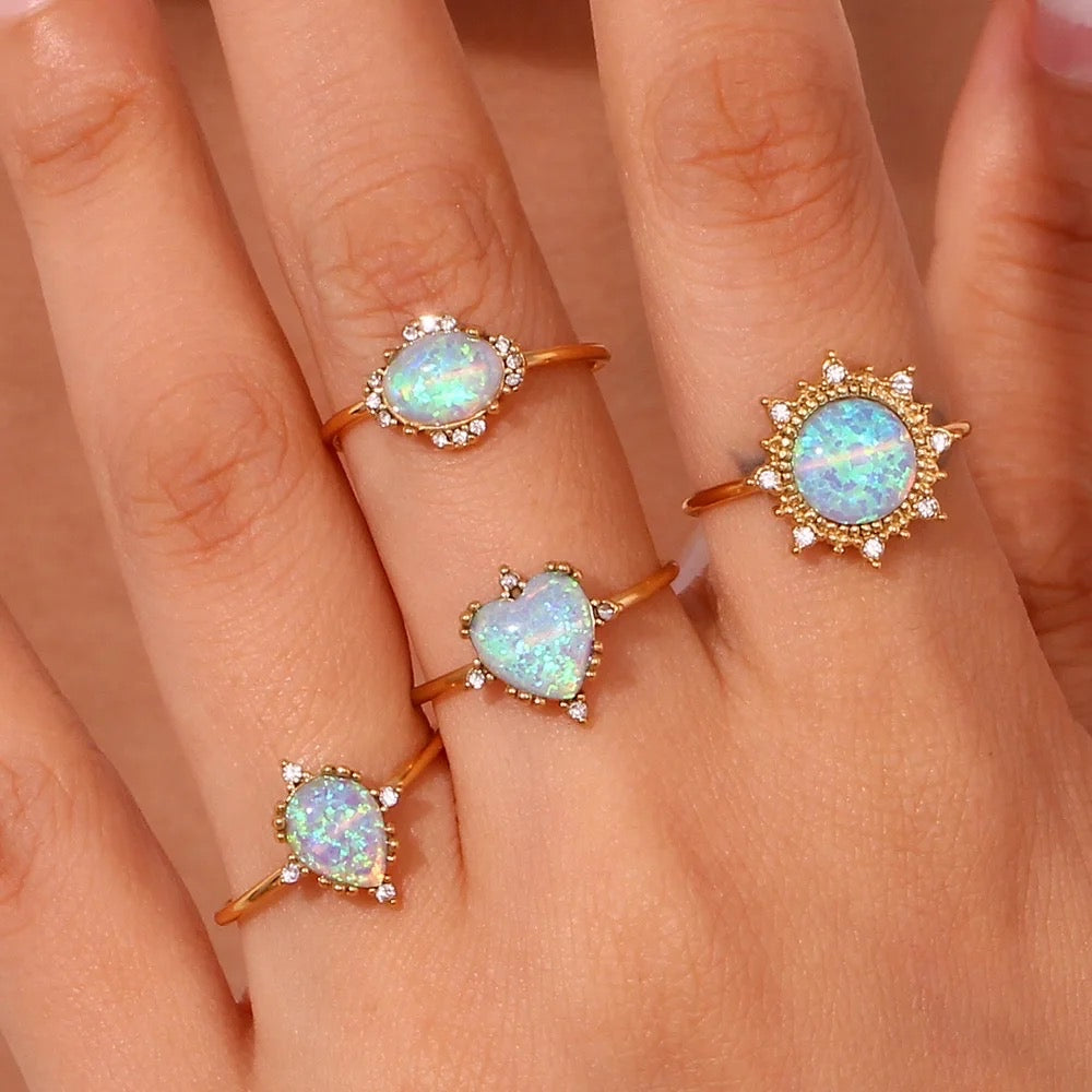 Opal Adjustable Ring