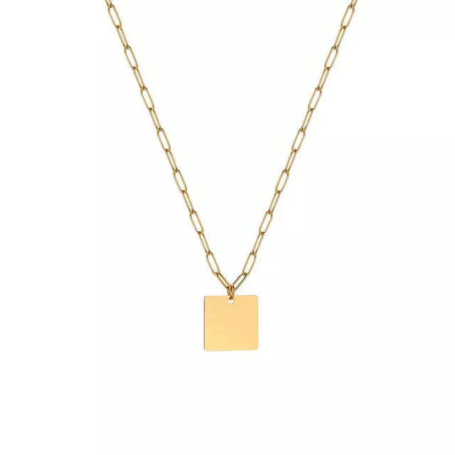 Gold Plaque Necklace