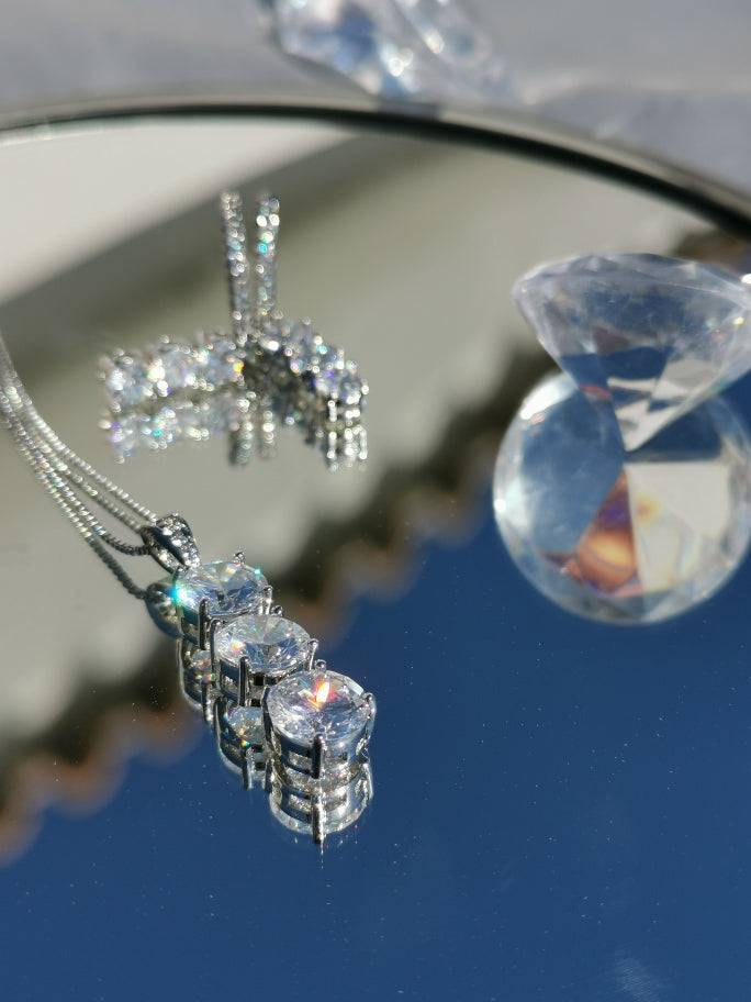 3 Drop of Diamonds Earrings