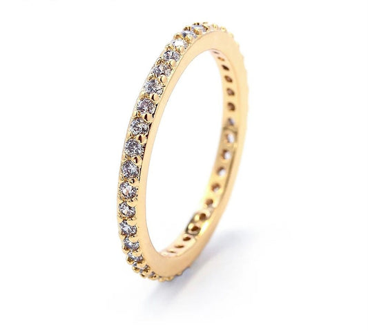 Round Sparkly Slim Ring