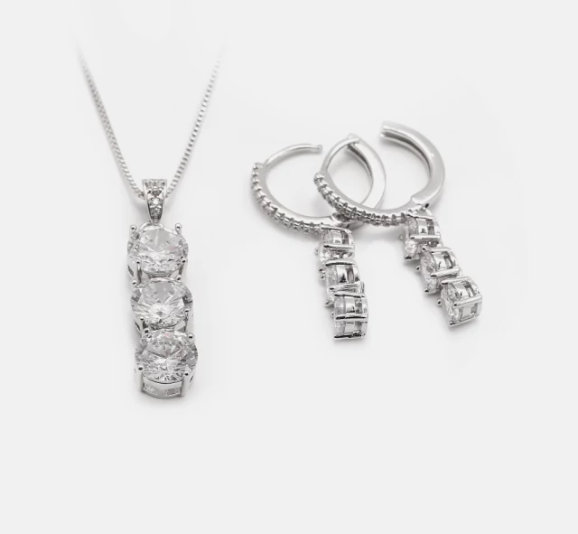 3 Drop of Diamonds Earrings