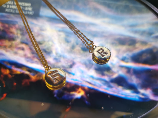 Engraved Shiny Letter Necklace