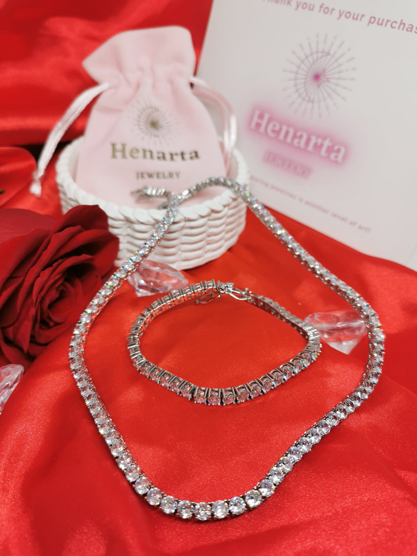 Godiva Tennis Set - Necklace & Bracelet