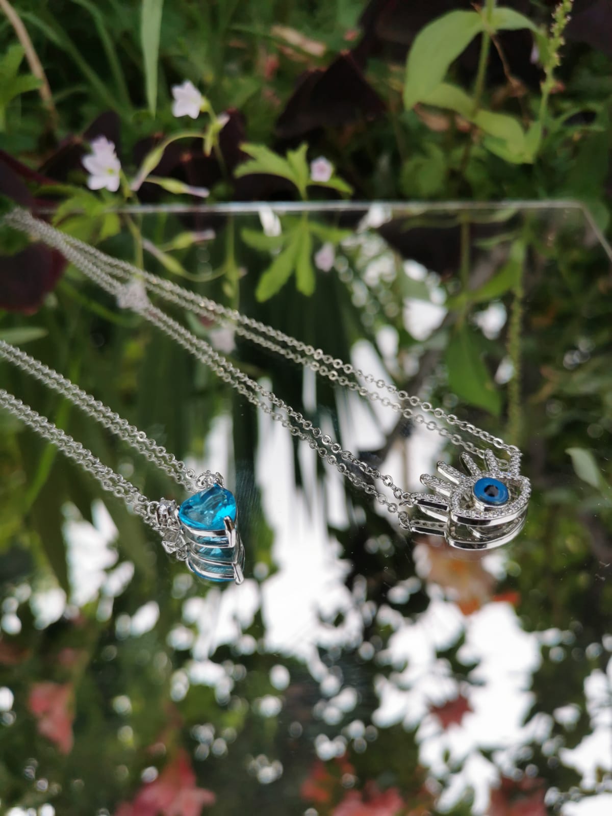 Blue Heart Necklace