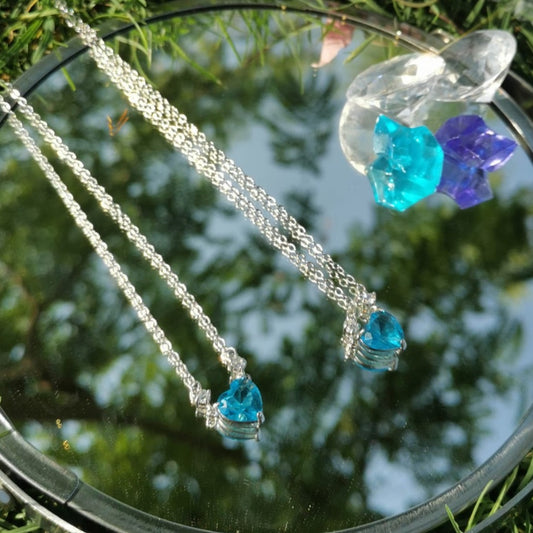 Blue Heart Necklace
